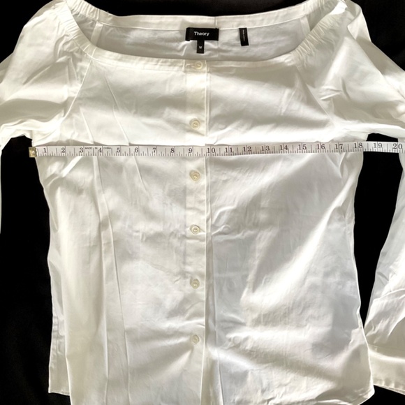 THEORY blouse White Sz M - Picture 8 of 8